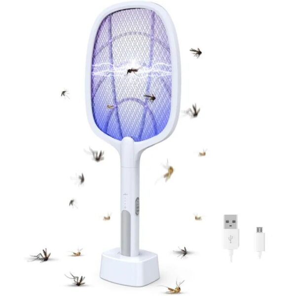 Electric Fly Swatter Operated Hand Mosquito Bug Insects Killer Anti Mosquito Racket - Image 4