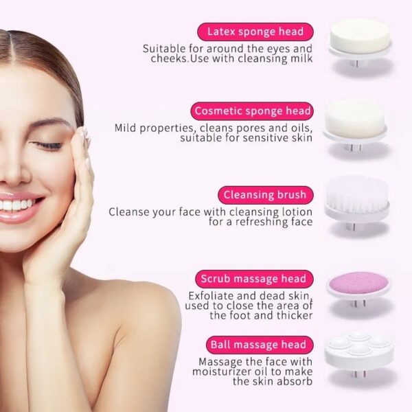 5 in 1 - Facial Electric Cleanser & Massager - Image 3