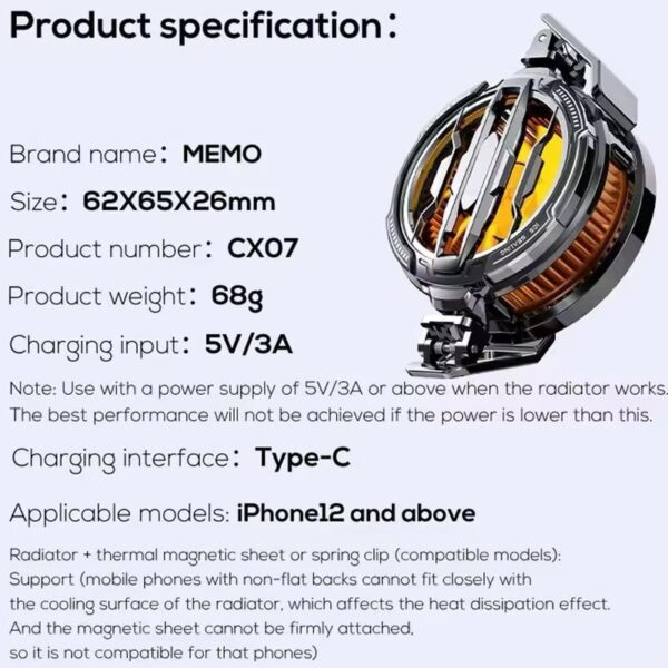 CX07 Mobile Phone Cooling Radiator - Image 3
