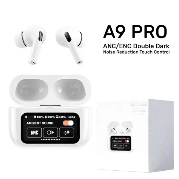 A9 Pro 2 Earbuds with LCD Tablet Airpods pro 2 with LCD touchscreen display - Image 3