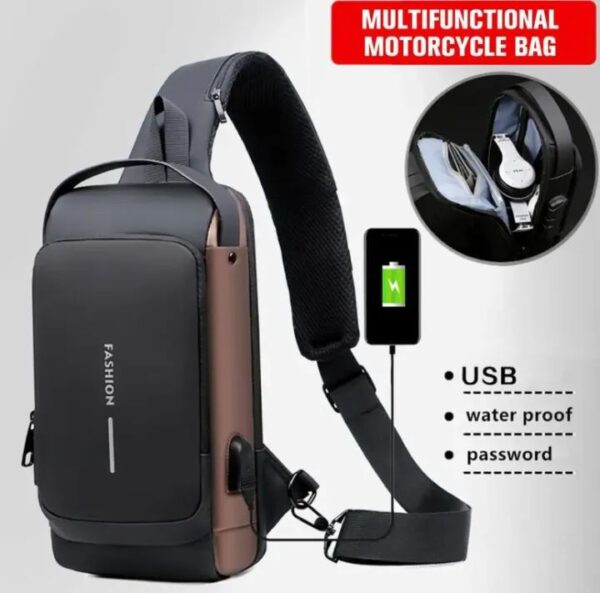 Chest Bag Multifunction Crossbody Sport Running Travel Sling Pack Anti theft USB Charge Shoulder Messenger Pack Luxury Brand Men - Image 3