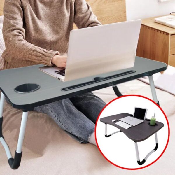 Laptop Table Foldable Laptop Stand Laptop Table For Bed Study Table Cup Table - Image 2
