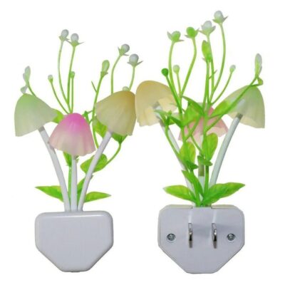 1 Pc Mushroom Night Light Plug-in Sensor Lamp